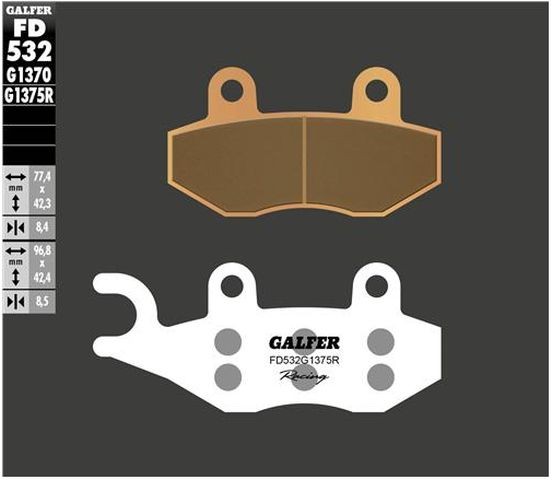 GALFER KLOCKI HAMULCOWE KH197 SPIEK METALICZNY (ZŁOTE) RACING (1)