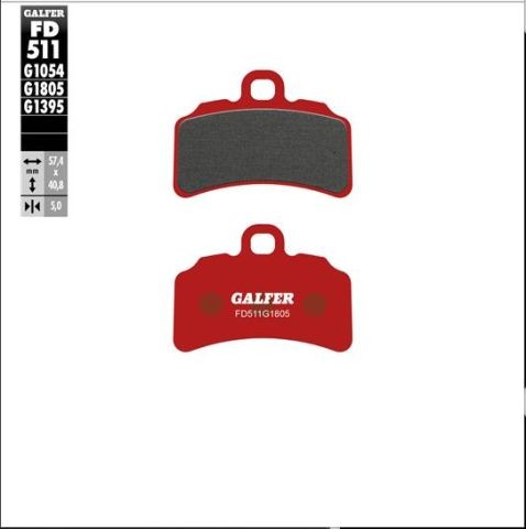 GALFER KLOCKI HAMULCOWE PÓŁMETALICZNE BETA EVO 125 / 250 / 300 '17-'23, GAS GAS TRIAL GP 125 / 250 / 280 / 300 '19-, TXT 125 / 250 / 280 / 300 '19-, SHERCO 300 ST '21-, MONTESA COTA 260 / 300 '18- ( PRZÓD ) (1)