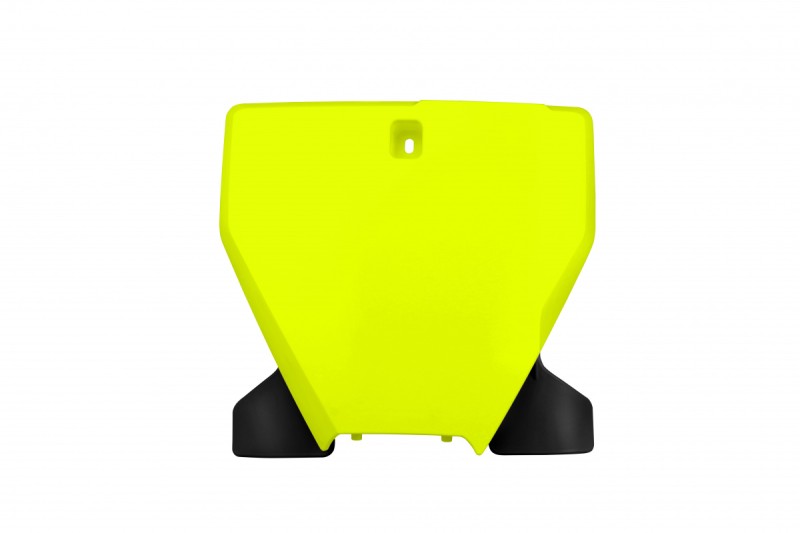 UFO TABLICA NA NUMER STARTOWY Z POSZERZENIEM HUSQVARNA TC 125/250 '19-'21 , FC 250/350/450 '19-'21 KOLOR ŻÓŁTY FLUO