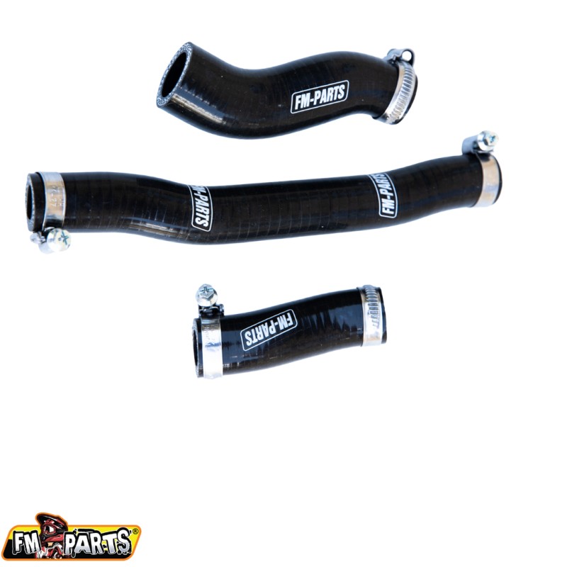 FM-PARTS SILIKONOWE WĘŻE/PRZEWODY CHŁODNICY KTM EXC 250/300 TPI '20-'23, HUSQVARNA TE/TEI 250/300 TPI '20-'23 ,GAS-GAS EC 250/300 TPI '20-'23 KOLOR CZARNY