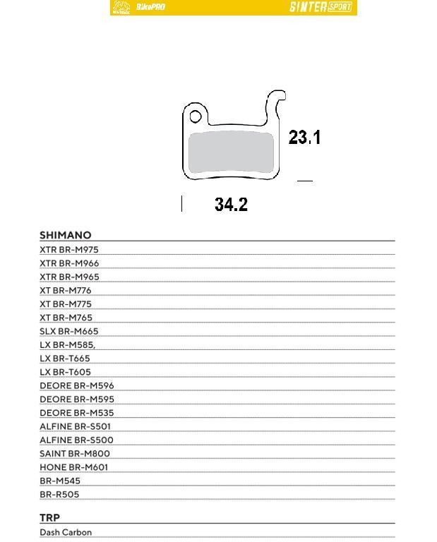 MOTO-MASTER WYPRZEDAŻ BIKE PRO KLOCKI HAMULCOWE ROWEROWE SINTER SPORT METALICZNE PASUJE DO SHIMANO XTR BR-M975, BR-M966, BR-M965, XT BR-M776, BR-M775, BR-M765, SLX BR-M665, SAINT BR-M800, DEORE BR-M596, BR-M595, BR-M535 (1)