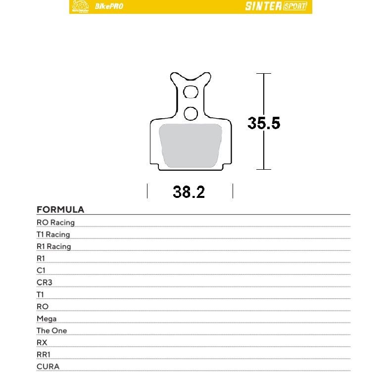 MOTO-MASTER WYPRZEDAŻ BIKE PRO KLOCKI HAMULCOWE ROWEROWE SINTER SPORT METALICZNE PASUJE DO FORMULA CURA, RO RACING, T1 RACING, R1 RACING, R1, C1, CR3, T1, RO, MEGA, THE ONE, RX, RR1 (1)