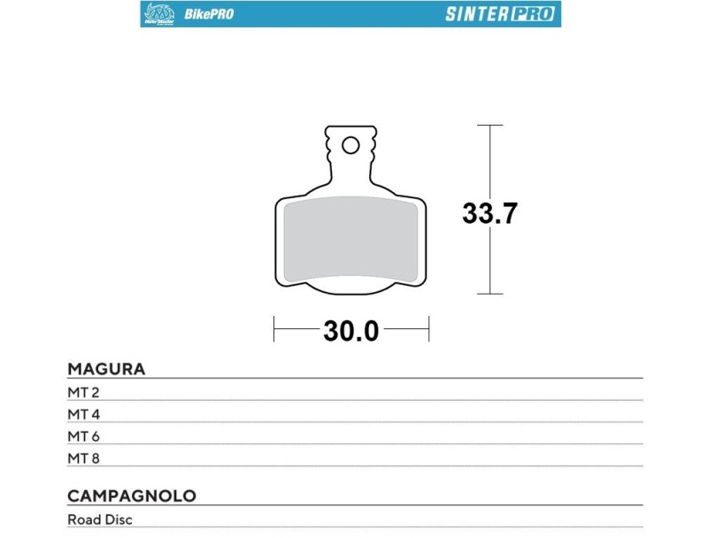 MOTO-MASTER WYPRZEDAŻ BIKE PRO KLOCKI HAMULCOWE ROWEROWE SINTER PRO METALICZNE PASUJE DO MAGURA MT 2, MT 4, MT 6, MT 8, CAMPAGNOLO ROAD DISC (1)