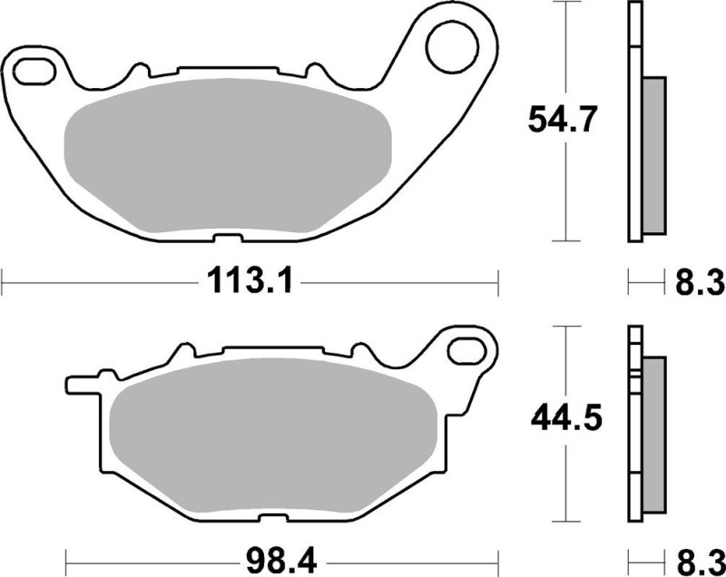 SBS KLOCKI HAMULCOWE KH663 PASUJE DO: YAMAHA YZF-R25 '15-'17, YZF-R3 '15-'17, MT-03 '16-'17, MT-25 '17 PRZÓD (ZAMIENIA MIESZANKĘ RS) (1)