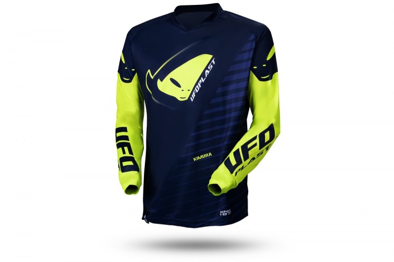 UFO KOSZULKA KIMURA CROSS DZIECIĘCA / JUNIOR / KID KOLOR NIEBIESKI/ŻÓŁTY FLUO ROZMIAR S - OFERTA SPECJALNA