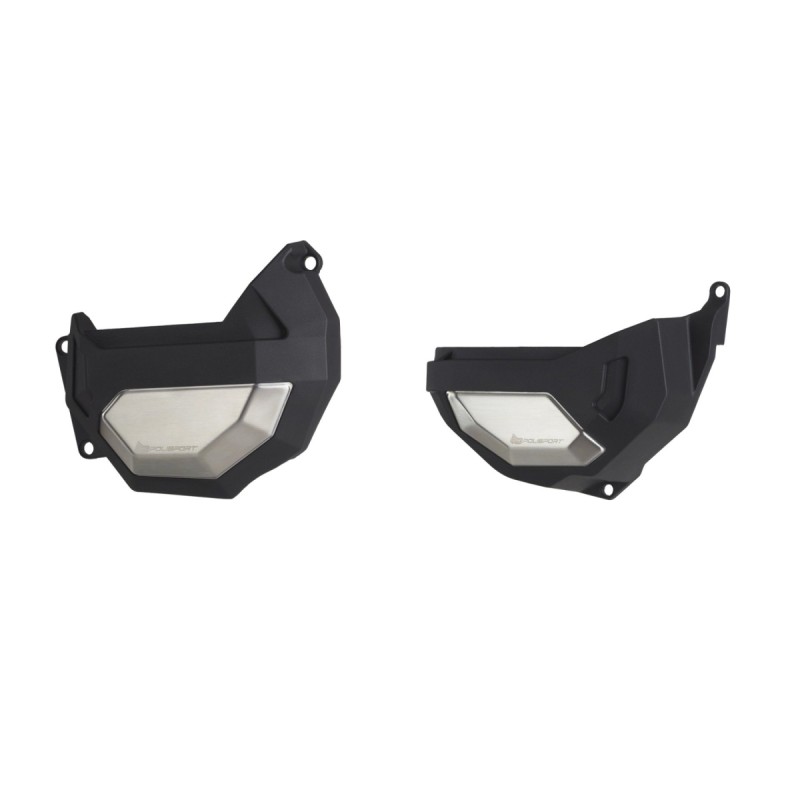 POLISPORT PROMOCJA STREET ZESTAW OSŁONA POKRYWY (DEKLA) ALTERNATORA ORAZ OSŁONA POKRYWY SPRZĘGŁA HONDA AFRICA TWIN CRF 1100 L MANUAL '20-21' KOLOR CZARNY (8486300001+8486400001)