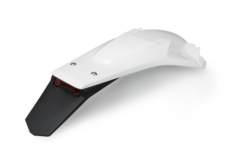 UFO BŁOTNIK TYŁ HUSQVARNA TE/TX 125/300, TE/FE 250, FE 350/450/501 '17-19, KOLOR BIAŁY ( ENDURO Z LAMPKĄ LED )