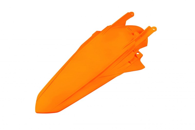UFO BŁOTNIK TYŁ KTM EXC 125 '20-'21, EXC/EXCF(EXC-F) 150/250/300/350/450/500 TPI '20-2023 KOLOR POMARAŃCZOWY FLUO (Z PINAMI) ENDURO
