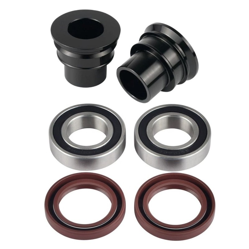 FM-PARTS ŁOŻYSKA PRZEDNIEGO KOŁA Z USZCZELNIACZAMI I TULEJKAMI - KTM / HUSQVARNA '03-'15 (OŚKA 22MM) KOLOR CZARNY (1)