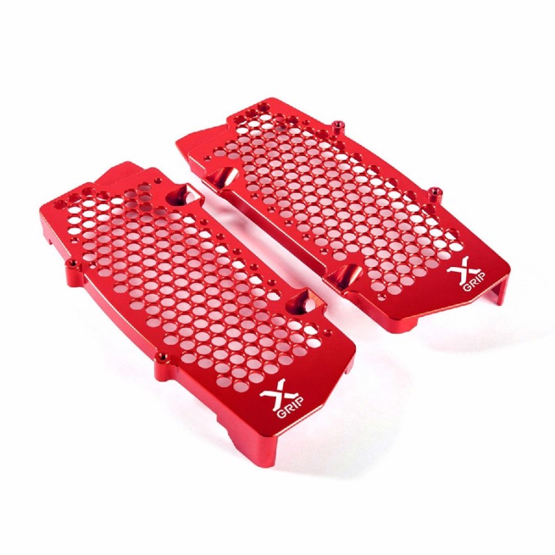 X-GRIP OSŁONY CHŁODNICY (KOMPLET) KTM EXC,EXC-F, HUSQVARNA TE/FE `20-, KTM SX/SX-F, HUSQVARNA TC/ FC `20-, GASGAS EC/EC-F, MC/MC-F '21- KOLOR CZERWONY