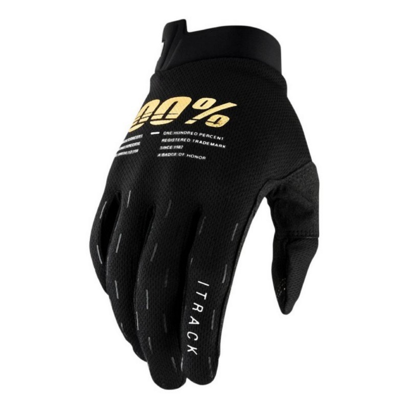 100 PROCENT RĘKAWICE CROSS/ENDURO ITRACK BLACK KOLOR CZARNY ROZMIAR S