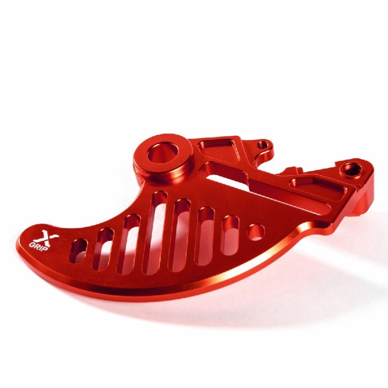 X-GRIP OSŁONA TYLNEJ TARCZY HAMULCOWEJ KTM EXC / EXC-F `04-, HUSQVARNA TE/FE `14-, HUSABERG - '13, GASGAS EC, EC-F '21- KOLOR CZERWONY (1)