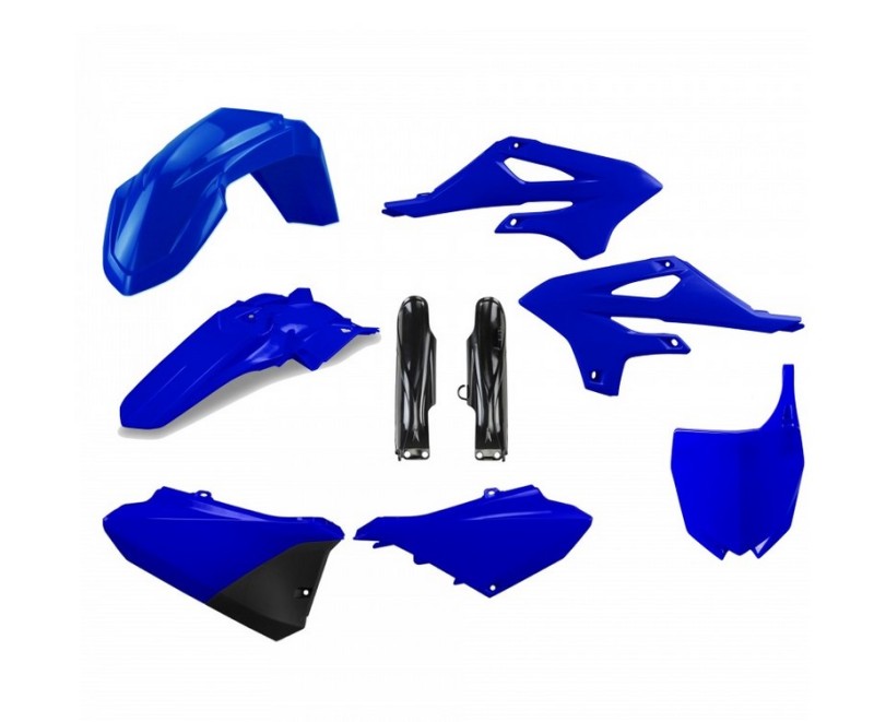 POLISPORT KOMPLET PLASTIKÓW (FULL KIT) YAMAHA YZ 85 '22-'24 W ZESTAWIE TABLICA PRZEDNIA (8671900001) I OSŁONY AMORTYZARORÓW (8352600004) KOLOR NIEBIESKI OEM