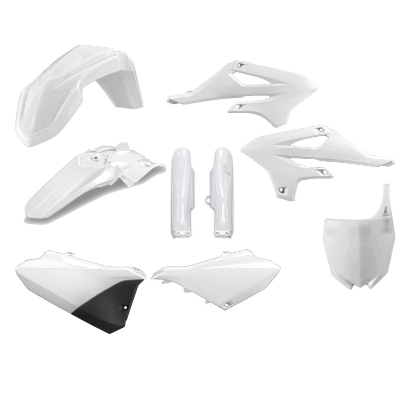 POLISPORT KOMPLET PLASTIKÓW (FULL KIT) YAMAHA YZ 85 '22-'24 W ZESTAWIE TABLICA PRZEDNIA (8671900002) I OSŁONY AMORTYZARORÓW (8352600002) KOLOR BIAŁY