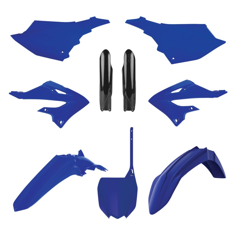 POLISPORT KOMPLET PLASTIKÓW (FULL KIT) YAMAHA YZ 125/250 '22-'24 W ZESTAWIE TABLICA PRZEDNIA (8666000007) I OSŁONY AMORTYZARORÓW (8352000002) KOLOR NIEBIESKI OEM