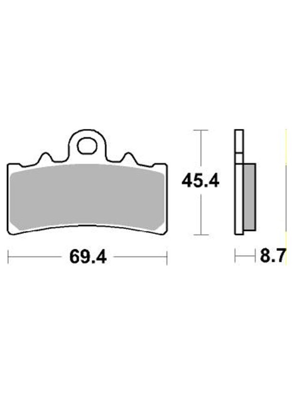 SBS PROMOCJA KLOCKI HAMULCOWE KH606 TRACK AND SPORT SINTER KOLOR ZŁOTY PASUJE DO: KTM 125/200/390 DUKE PRZÓD (ZAMIENIA MIESZANKE RS) (1)