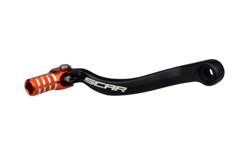SCAR RACING DŹWIGNIA ZMIANY BIEGÓW KTM SXF (SX-F) 250 / 450 '11-'25, SX 125 / 250 '17-'23, EXC 125 / 150 / 250 / 300 TPI '17-'23 KOLOR CZARNY/POMARAŃCZOWY