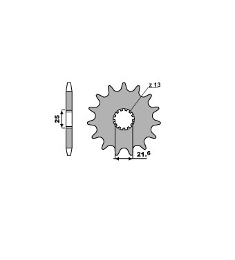 MTX PARTS ZĘBATKA PRZEDNIA 564 17 SUZUKI DL 650 '04-'20, GSF 650 BANDIT '07-'15, SV 650 '99-'10 (+2) (56417JT) (ŁAŃC.525) (1)