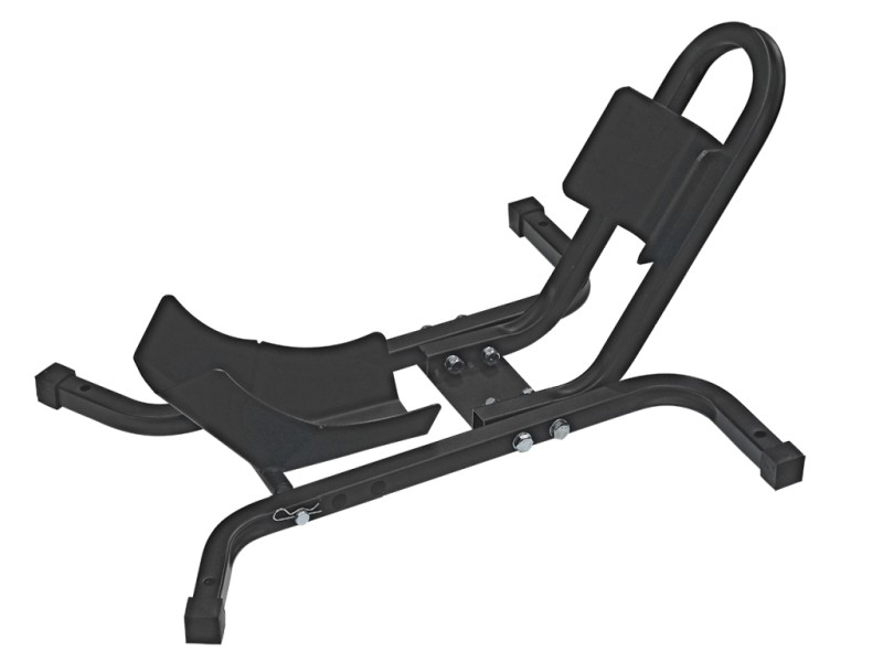 PSYCHIC STOJAK Z UCHWYTEM PRZEDNIEGO KOŁA DO TRANSPORTU MOTOCYKLA (Z KOŁYSKĄ) KOLOR CZARNY (1)