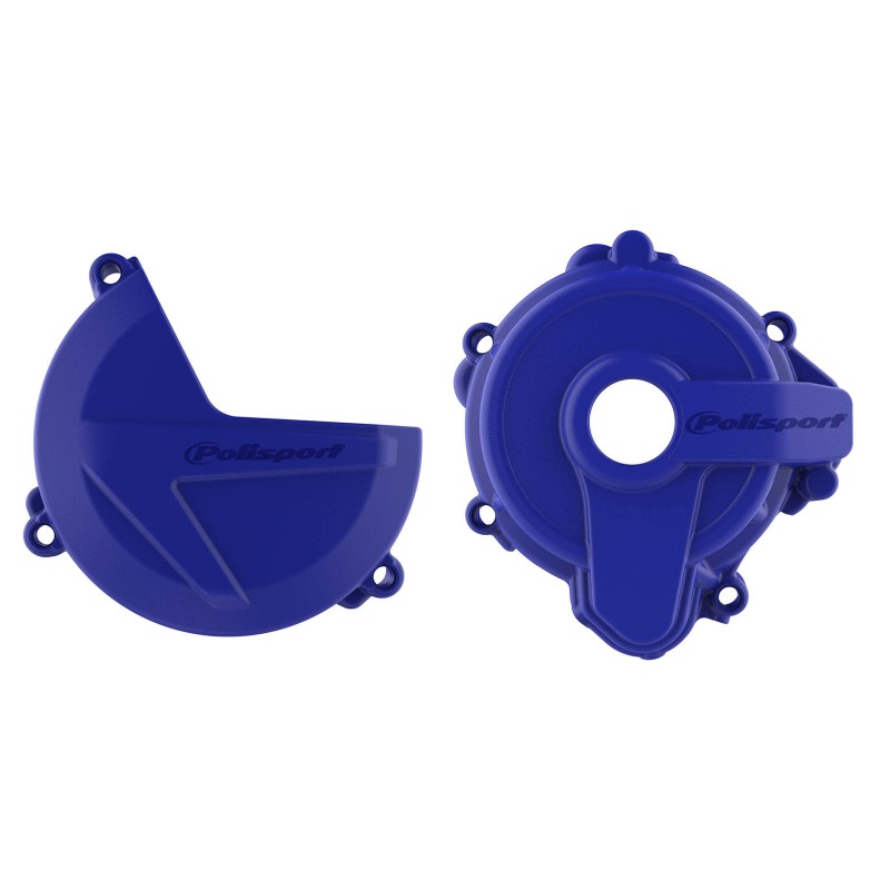 POLISPORT ZESTAW OSŁONA POKRYWY (DEKLA) ALTERNATORA ORAZ OSŁONA POKRYWY SPRZĘGŁA I OSŁONY POMPY WODY SHERCO SE 250/300 '14-'25 KOLOR NIEBIESKI (8466000002+8465400002+8484700002)