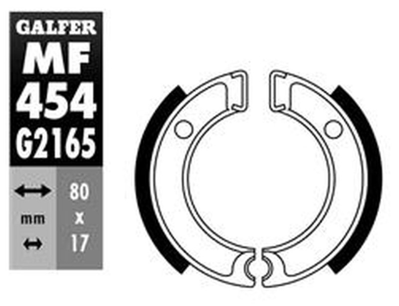 GALFER SZCZĘKI HAMULCOWE PRZÓD/TYŁ YAMAHA PW 50 '80- (80X17MM) (Y501) (1)