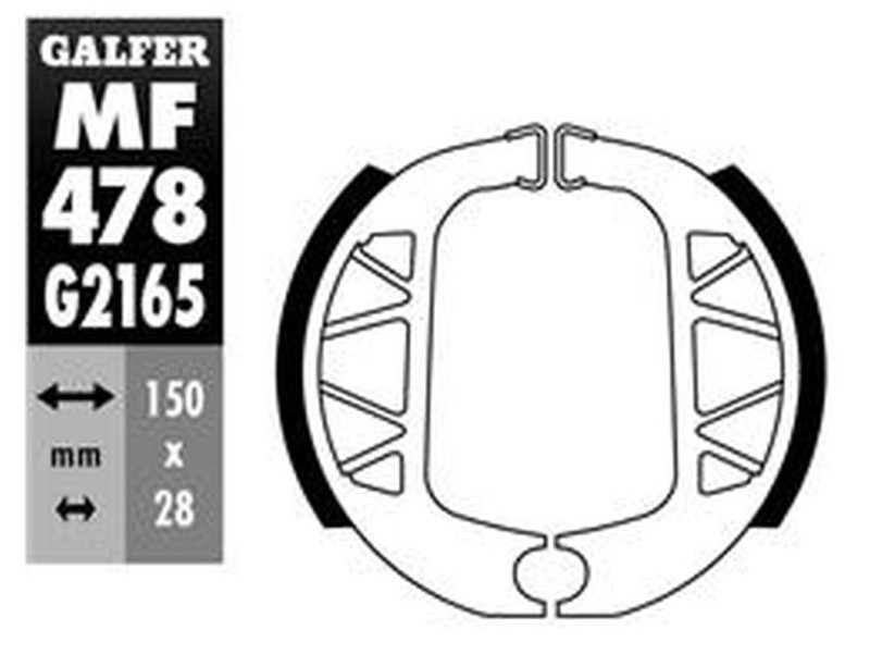 GALFER SZCZĘKI HAMULCOWE TYŁ YAMAHA BWS 125 '10-, CYGNUS 125X '03-, CYGNUS 150 '07-, (1)