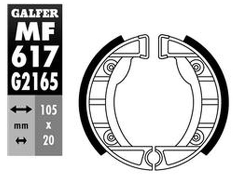 GALFER SZCZĘKI HAMULCOWE PRZÓD PIAGGIO VESPINO 50 '80-, ZIP 50 '92, (1)