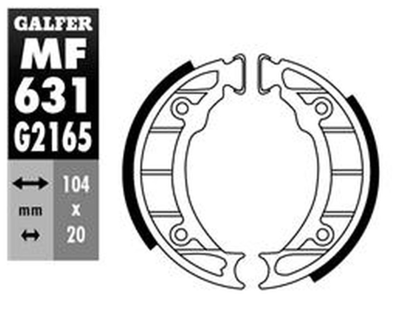 GALFER SZCZĘKI HAMULCOWE TYŁ PIAGGIO FREE 50 '94-, (1)