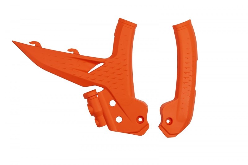 UFO OSŁONY RAMY KTM SX 125 / 250 / 300 '23-'25, SXF (SX-F) 250 / 350 / 450 '23-'25, EXC 150 / 250 / 300 '24-'25, EXCF (EXC-F) 250 / 350 / 450 / 500 '24-'25 KOLOR POMARAŃCZOWY