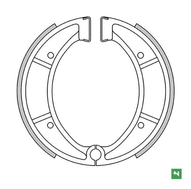 NEWFREN SZCZĘKI HAMULCOWE PRZÓD/TYŁ HUSQVARNA CR 125 '83-'90, CR 240 '81-'87, CR 250 '81-'95, WR 125 '82-'90, WRE 125 '82-'88, XC 430 '81-'87, TYŁ WR 250 '87-'89, TC 510 '88-'92, WR 240 '85-'90, WR 250 '87-'89 (160X30MM) (1)