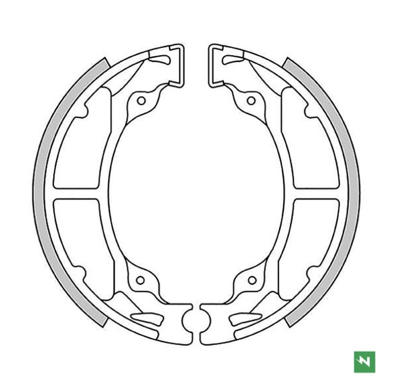 NEWFREN SZCZĘKI HAMULCOWE TYŁ KAWASAKI KD 80 '88-'90, KDX 200 '83-'88, KH 125 '77-'81, KX 125 '82-'85 (110X30MM) (1)