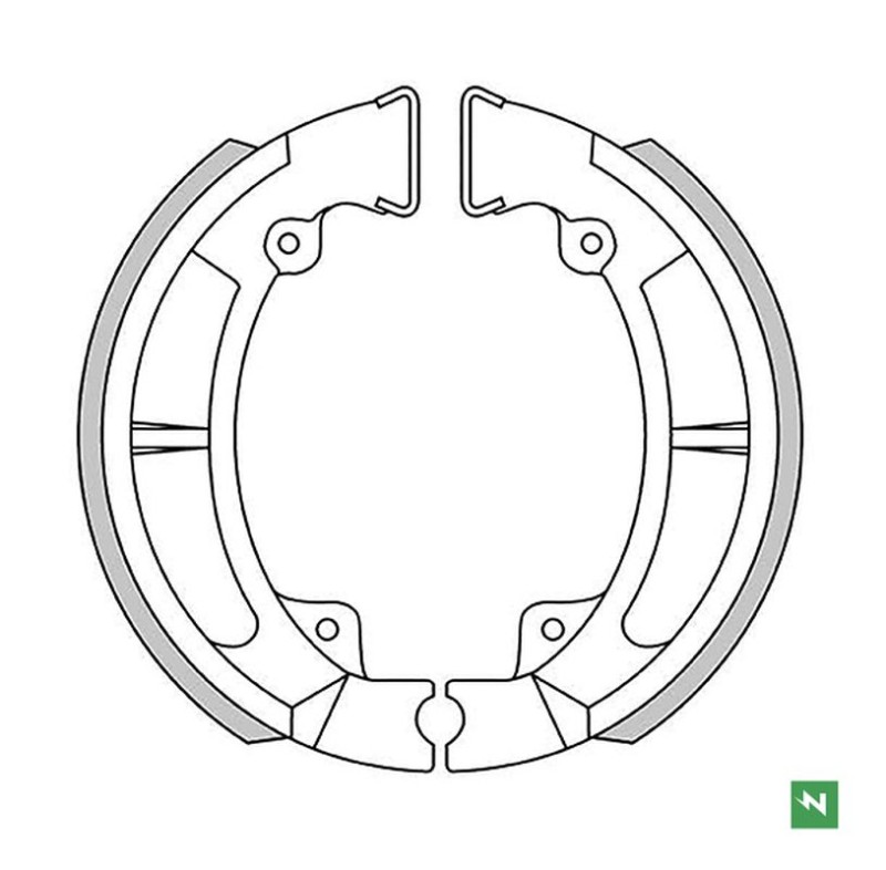 NEWFREN SZCZĘKI HAMULCOWE TYŁ KAWASAKI KLR 250 '84-'05, KL 250 '80-'84, PRZÓD KDX 200 '83-'85 (120X35MM) (1)