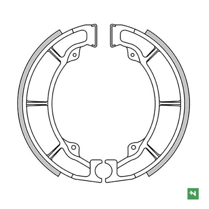 NEWFREN SZCZĘKI HAMULCOWE TYŁ KAWASAKI EL 250 '90-'03, ER-5 '97-'07, KLF 220 '88-'02, Z 440 '79-'83, Z 440 LTD '82-'84, ZR 550 '83-'84 (160X30MM) (1)