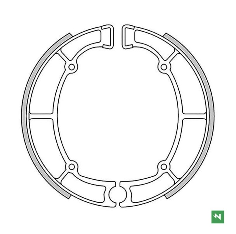 NEWFREN SZCZĘKI HAMULCOWE TYŁ KAWASAKI EN 500 '90-'04, GT 550 '83-'01, VN 800/850 '95-, VN 800 '96-'06, Z 650 '77-'83, ZL 600 ELIMINATOR '85-'99, Z 450 LTD '86-'89, VN 700 '86-'94 (180X40MM) (1)