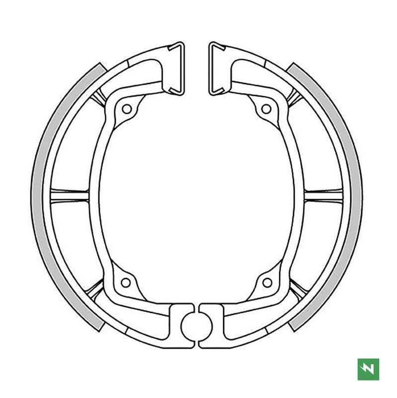 NEWFREN SZCZĘKI HAMULCOWE PRZÓD KAWASAKI KDX 250 '79-'84, KL 250 '78-'79, KLF 220 '88-'02, KLF 185 BAYOU '86-'88, KLF 250 BAYOU '03-'11, KLT 200/250 '83-'85, KX 250 '75-'81, KX 420 '80-'81 (140X28MM) (1)