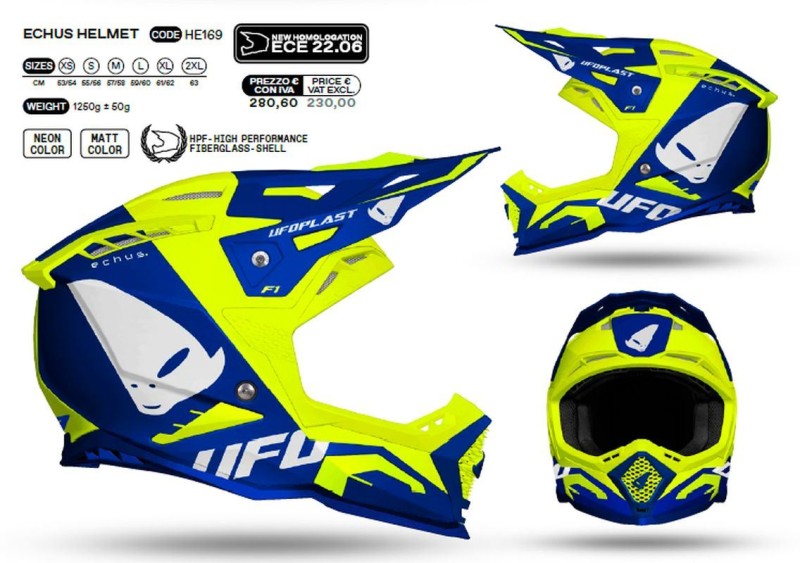 UFO KASK ECHUS CROSS KOLOR NIEBIESKI/ŻÓŁTY FLUO ROZMIAR L ( ECE 22R06 ) - KOLEKCJA 2024 (1)