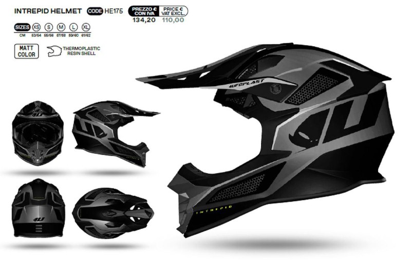 UFO KASK INTREPID CROSS KOLOR CZARNY/SZARY ROZMIAR XL ( ECE 22R06 ) - KOLEKCJA 2024