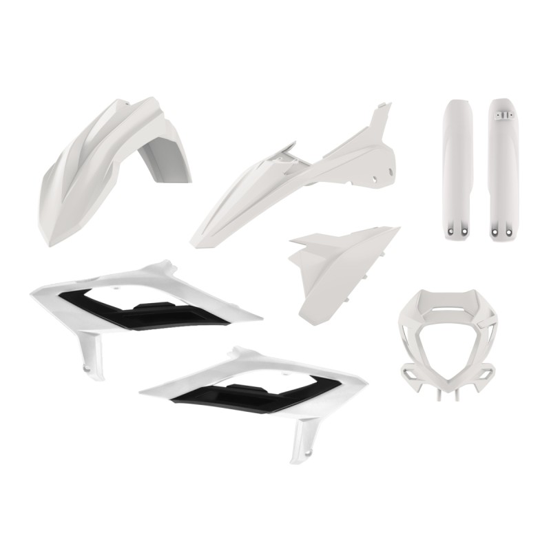 POLISPORT KOMPLET PLASTIKÓW (FULL KIT) BETA RR 2T/4T '23-'24 W ZESTAWIE OSŁONA LAMPY (8667300004) I OSŁONY AMORTYZATORÓW (8667300001) KOLOR BIAŁY