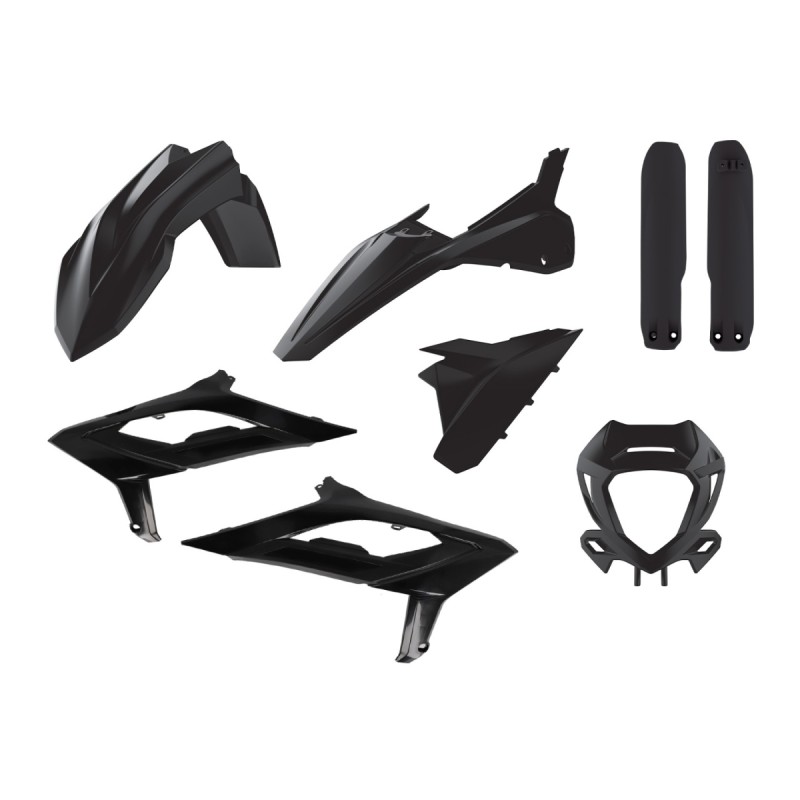 POLISPORT KOMPLET PLASTIKÓW (FULL KIT) BETA RR 2T/4T '23-'24 W ZESTAWIE OSŁONA LAMPY (8667300002) I OSŁONY AMORTYZATORÓW (8399100003) KOLOR CZARNY