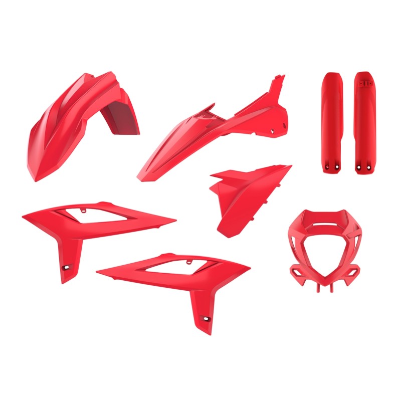 POLISPORT KOMPLET PLASTIKÓW (FULL KIT) BETA RR 2T/4T '20-'22 W ZESTAWIE OSŁONA LAMPY (8667300004) I OSŁONY AMORTYZATORÓW (8399100001) KOLOR CZERWONY