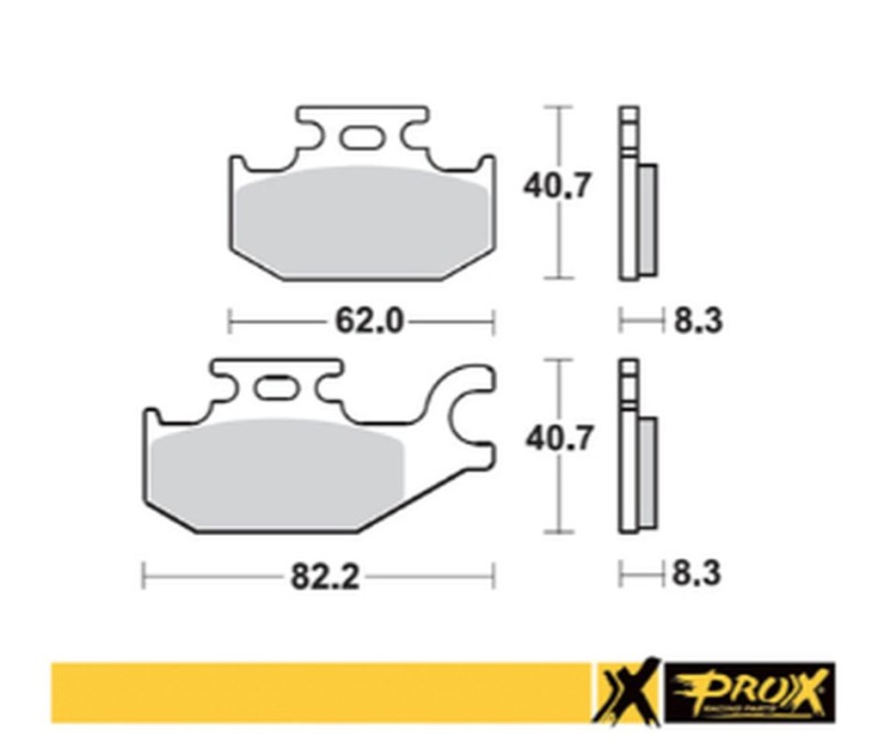 PROX KLOCKI HAMULCOWE KH413 SUZUKI LT-A/F 400F '08-'15, LT-A 450X '07-'10, LT-A 700X '05-'07, LT-A 750X '08-'15 LEWY PRZÓD (1)