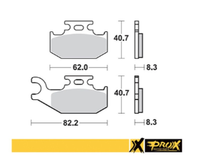 PROX KLOCKI HAMULCOWE KH414 SUZUKI LT-A/F 400F '08-'15, LT-A 450X '07-'10, LT-A 700X '05-'07, LT-A 750X '08-'15 PRAWY PRZÓD (1)