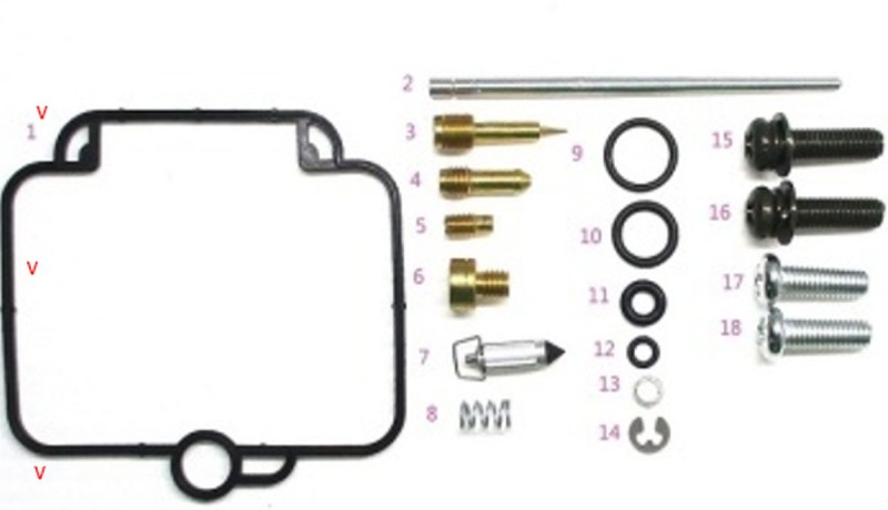 BEARING WORX ZESTAW NAPRAWCZY GAŹNIKA SUZUKI DR 650SE '94-'95 (26-1105) (1)