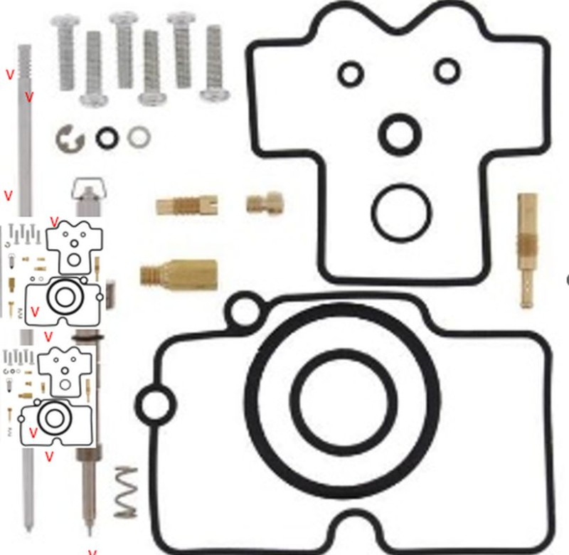 BEARING WORX ZESTAW NAPRAWCZY GAŹNIKA YAMAHA YZ 450F '03-'04 (26-1272) (1)