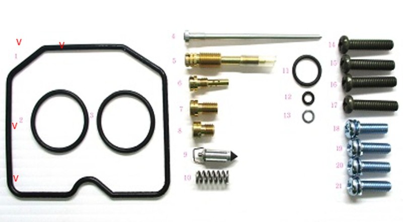 BEARING WORX ZESTAW NAPRAWCZY GAŹNIKA KAWASAKI KLF 300C BAYOU '89-'96 (26-1226) (1)