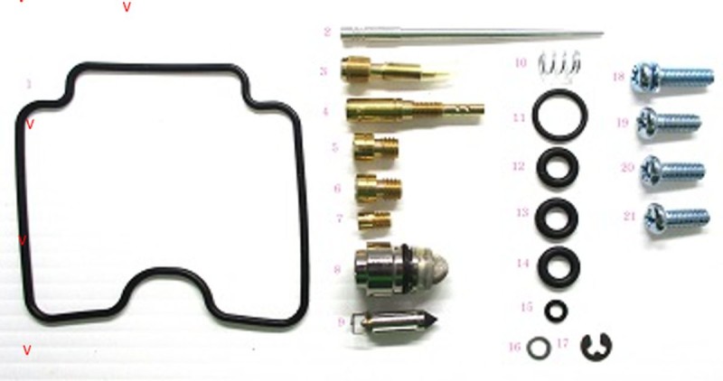 BEARING WORX ZESTAW NAPRAWCZY GAŹNIKA YAMAHA YFM 350 GRIZZLY RAPTOR '07-'11, YFM 350BA/FA BRUIN '04-'06 (26-1264) (1)