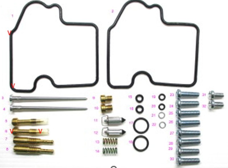 BEARING WORX ZESTAW NAPRAWCZY GAŹNIKA KAWASAKI KVF 700 PRAIRIE '04-'06 (26-1385) (1)