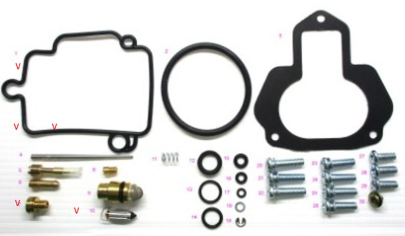 BEARING WORX ZESTAW NAPRAWCZY GAŹNIKA YAMAHA YFM 350ER MOTO-4 '87, YFM 350FW BIG BEAR '87-'98 (26-1386) (1)