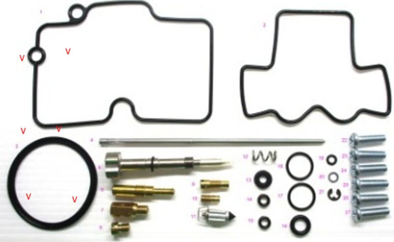 BEARING WORX ZESTAW NAPRAWCZY GAŹNIKA YAMAHA YFZ 450 '06-'09 (26-1454) (1)