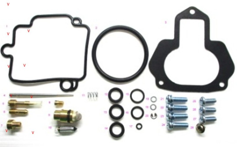 BEARING WORX ZESTAW NAPRAWCZY GAŹNIKA YAMAHA YFM 350 WARRIOR '93-'04 (26-1480) (1)